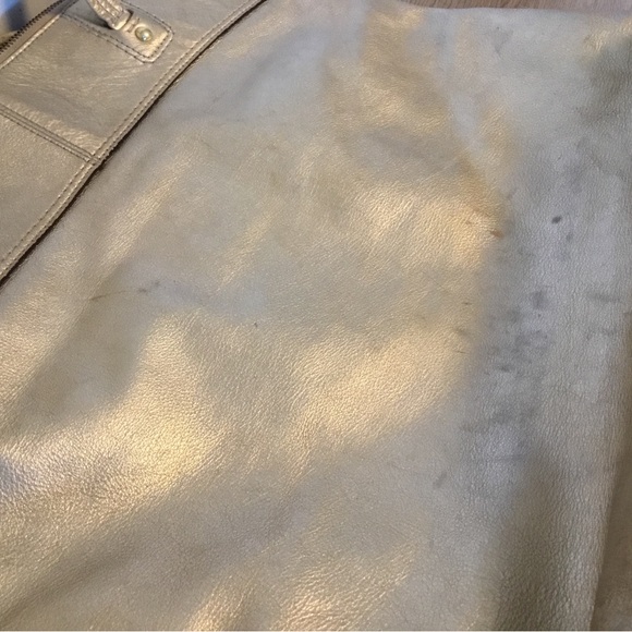 Coach Laura Signature Embossed Metallic Gold Shoulder Tote - Picture 6 of 9